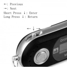 M-LID Mini USB MP3 Player with FM Radio, LCD Screen, Supports 32GB TF Card, Portable Music Player with 3.5mm Jack, AAA Battery Powered Digital Audio Player