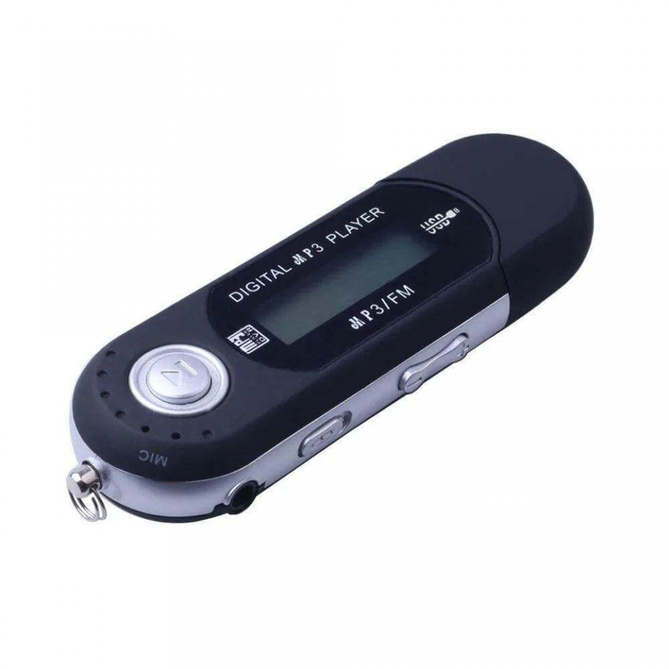 M-LID Mini USB MP3 Player with FM Radio, LCD Screen, Supports 32GB TF Card, Portable Music Player with 3.5mm Jack, AAA Battery Powered Digital Audio Player