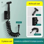 Matte Black High-Pressure Toilet & Bathroom Cleaning Spray Gun | Home Use