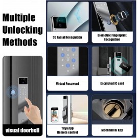 Tuya Smart Lock – Biometric Face Recognition, Fingerprint, Video Intercom & Remote App Control