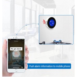 Tuya Wifi Smart Natural Gas Alarm For Home with Temperature Function Combustible Gas Leak Detector Lcd Display Smart Life App