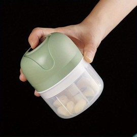 USB Rechargeable Electric Garlic Grinder - Mini Wireless Food Chopper
