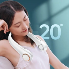 Portable Neck Fan, Hands Free Bladeless Fan, Cooling Personal Fans, 3 Speeds Adjustment USB Hanging Neck Fan, Headphone Design, Wearable Personal Fan, USB Powered, Rechargeable